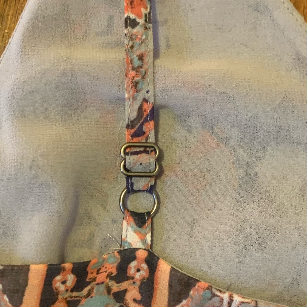 CAbi Dress Medium Multicolor Abstract Mini Pockets Adjustable Straps Lined - Picture 9 of 11